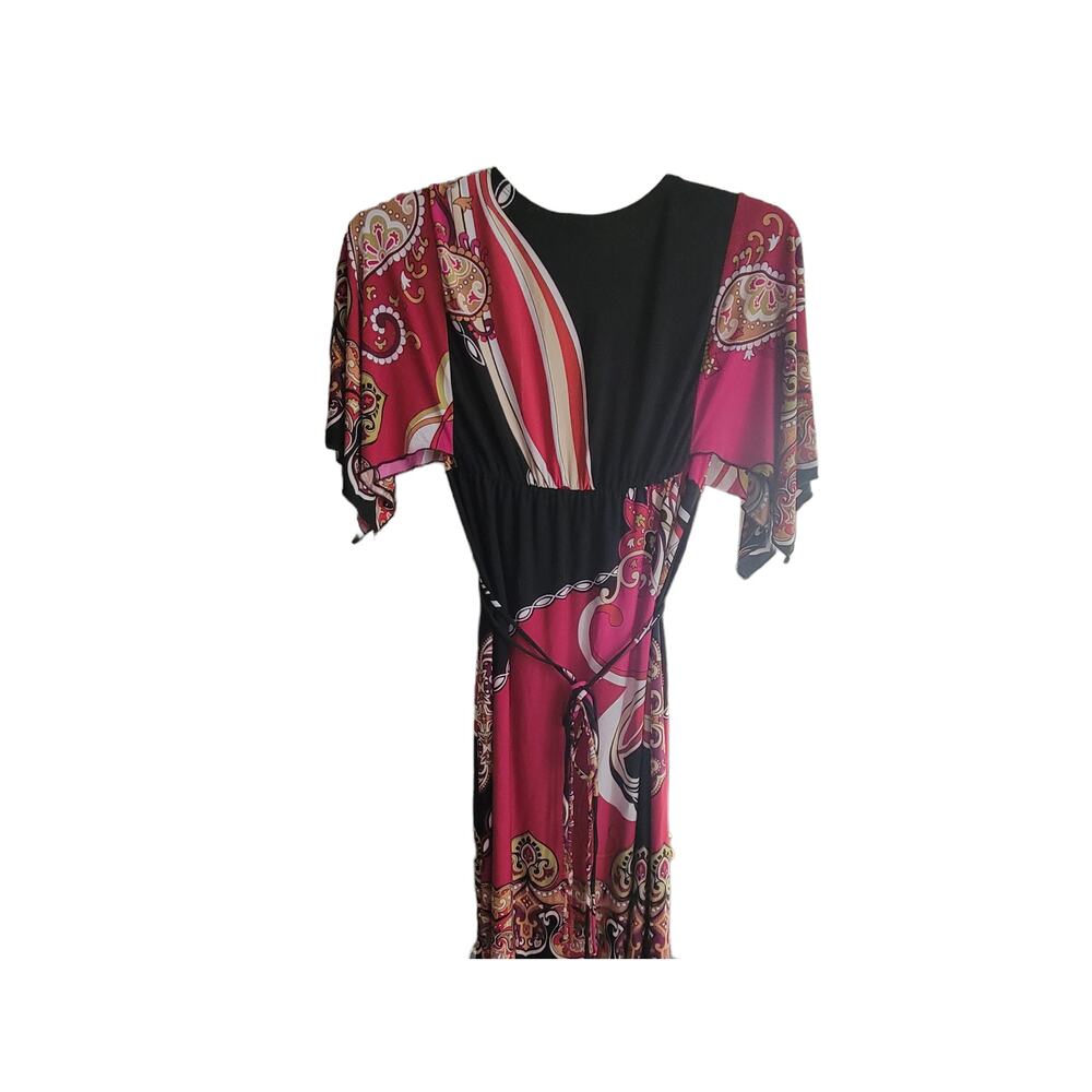 Carole Little Dress Vintage Size 12 BOHO Geometric  Knee Length Hippie Retro